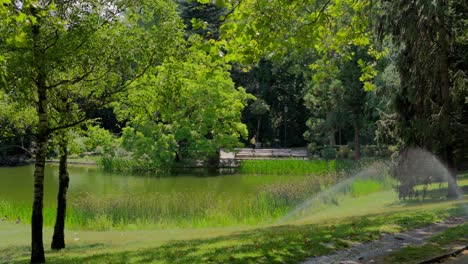 Mittlere-Aufnahme-Der-Flora-In-Wien-An-Einem-Sonnigen-Mittagstag-In-Zeitlupe