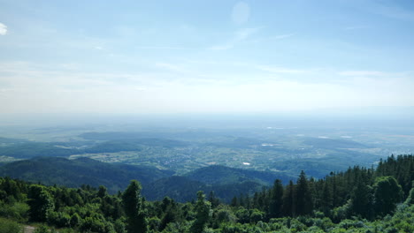 panoramic view of valley and city around black forest, germany