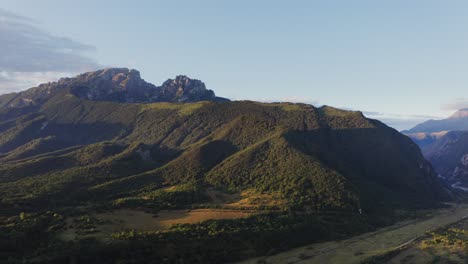 mountainous landscape view from above