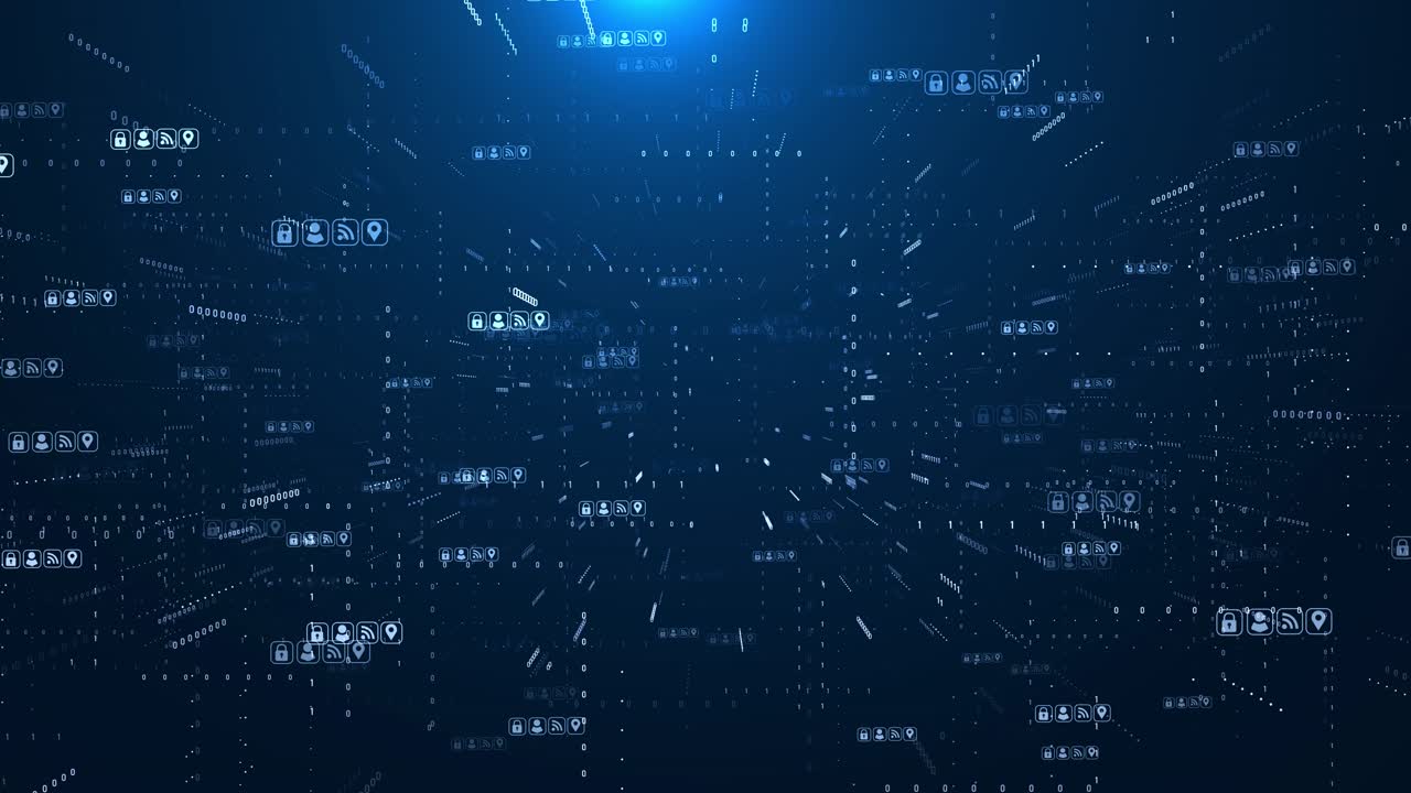 Futuristic abstract big data digital particles cyber network background technology backdrop