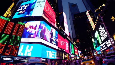 times square at night with digital displays