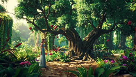 woman and serpent in the garden of eden