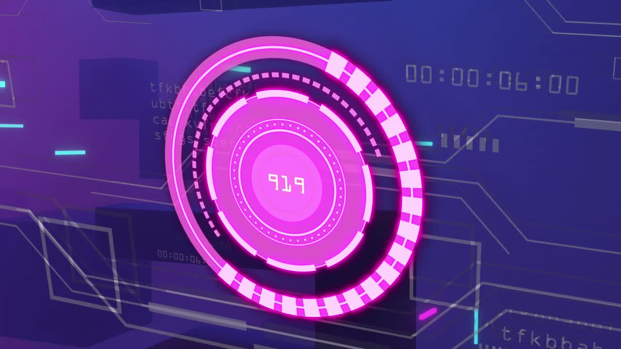 Animation of scope and data processing with circuit board