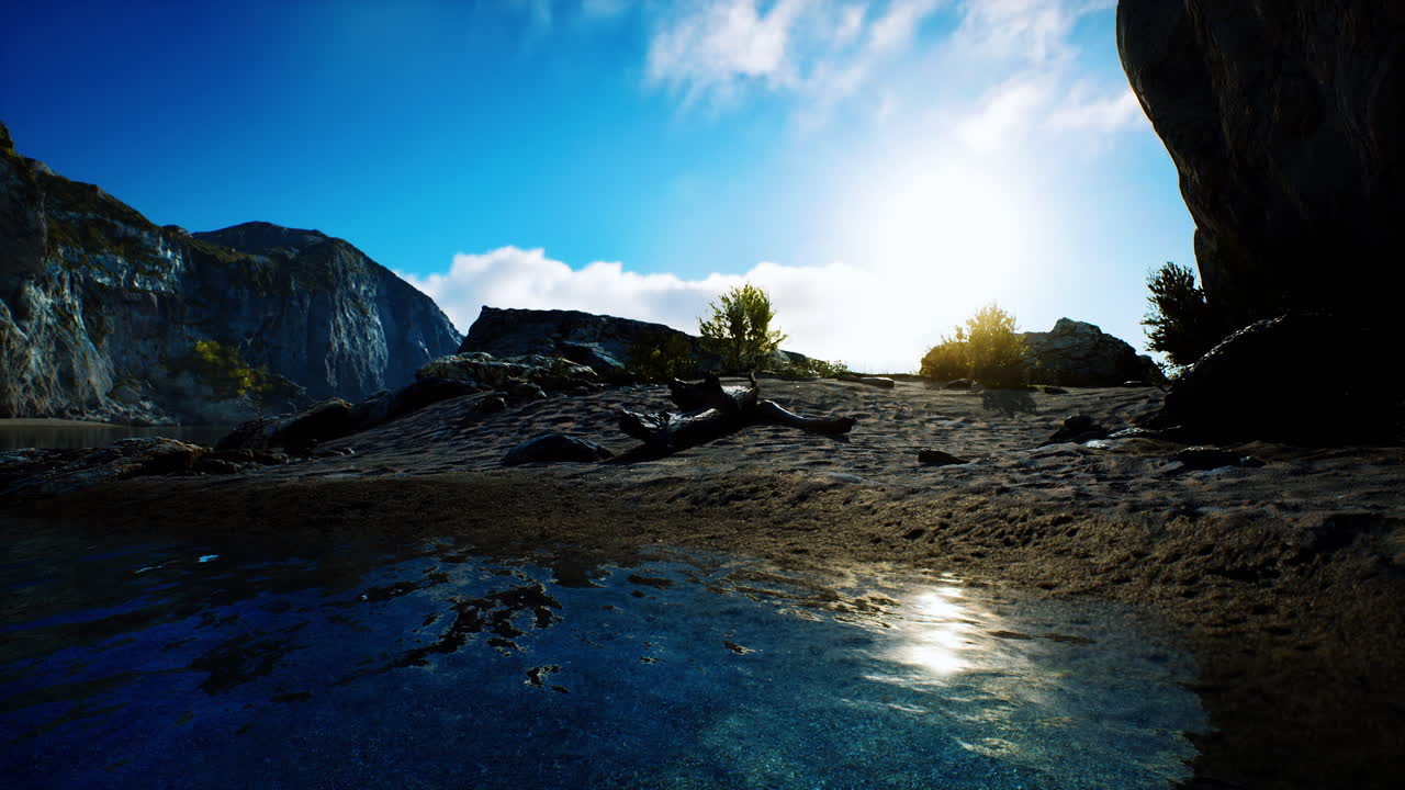 playa atlántica y acantilados rocosos