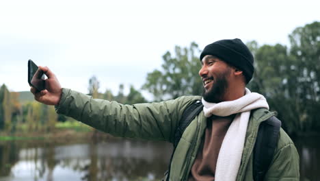 travel, video call and man doing perfect sign