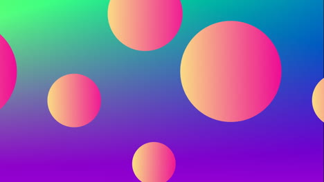 bolas de colores flotando