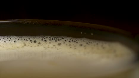 primer plano de la espuma de café