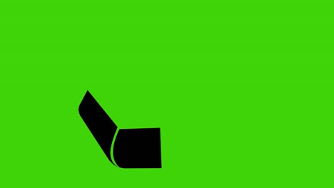 animación en bucle del icono o símbolo de reciclaje negro