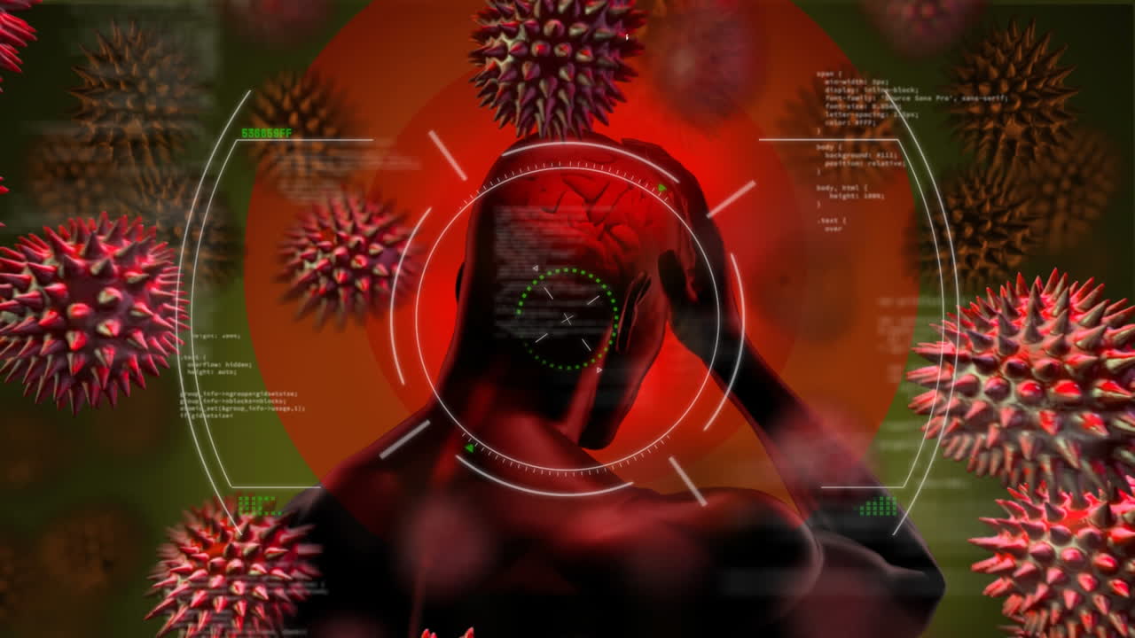 animación del cerebro con tecnología y procesamiento de datos