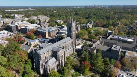 duke chapel and university campus during autumn day