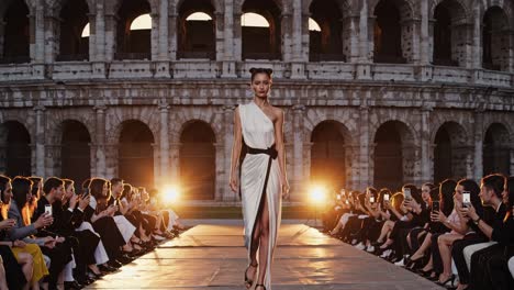 fashion show at the colosseum in rome