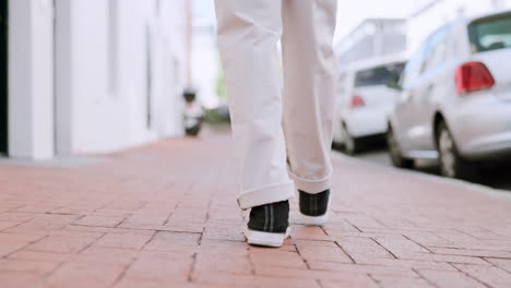 Legs,-shoes-and-walking-with-person-and-travel