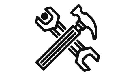 maintenance icon animation footage & alpha channel