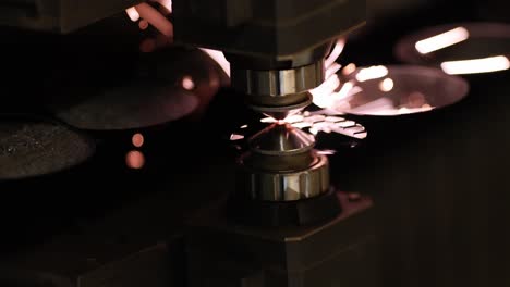Close-up of a Laser Machine Engraving Metal