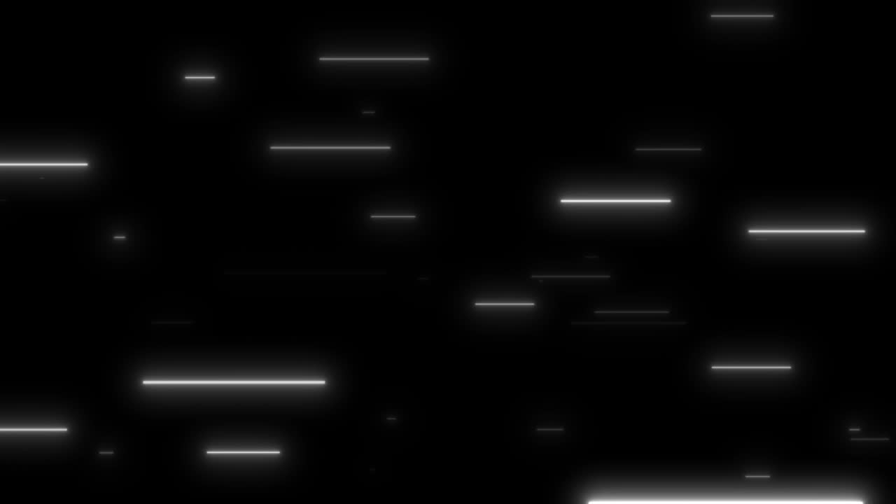 4k líneas horizontales brillantes que fluyen a través de la pantalla animación de bucle sin fisuras - blanco y negro