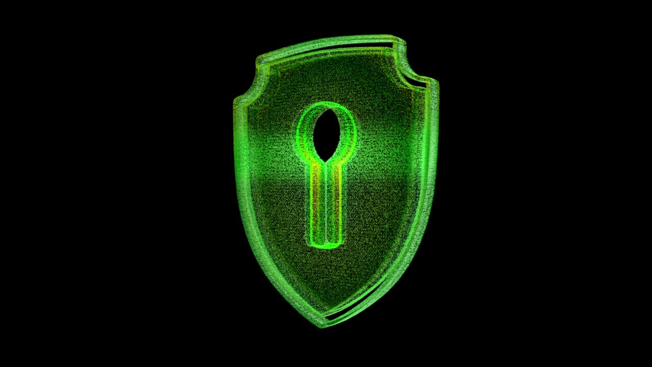 escudo protector de partículas holográficas futuristas