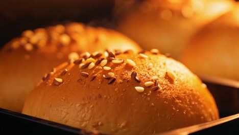 fresh baked seeded buns