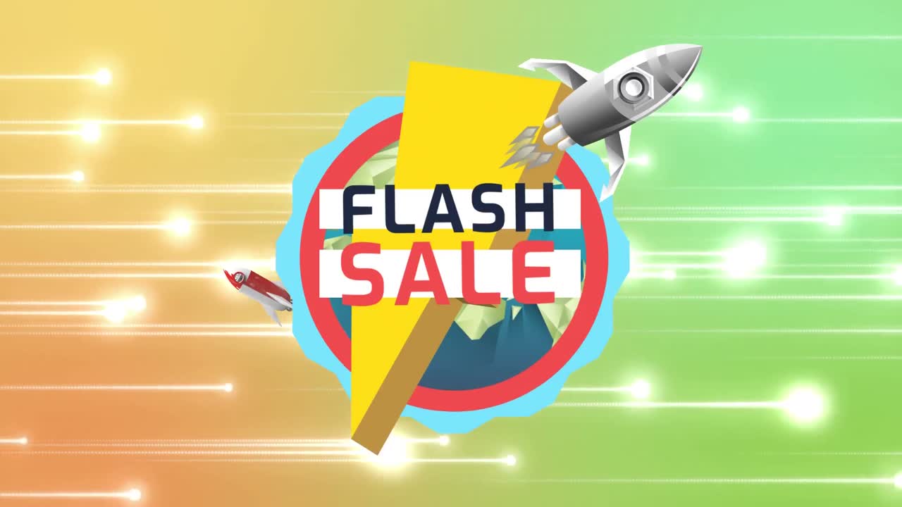 video generado digitalmente de venta flash 4k