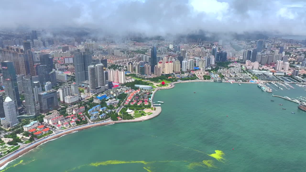 fotografía aérea de la ciudad china de qingdao