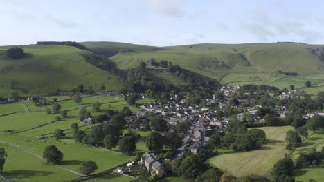 drone shot pulling away from castleton 04