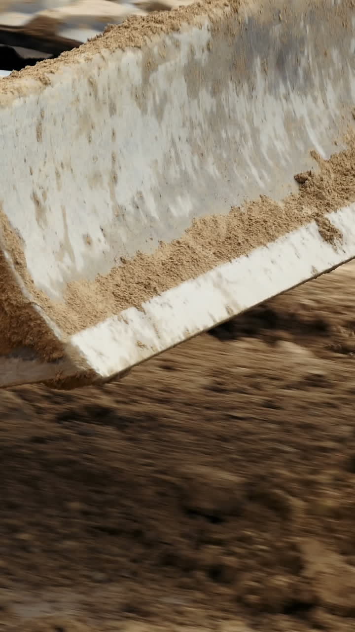 excavadora en movimiento en el suelo