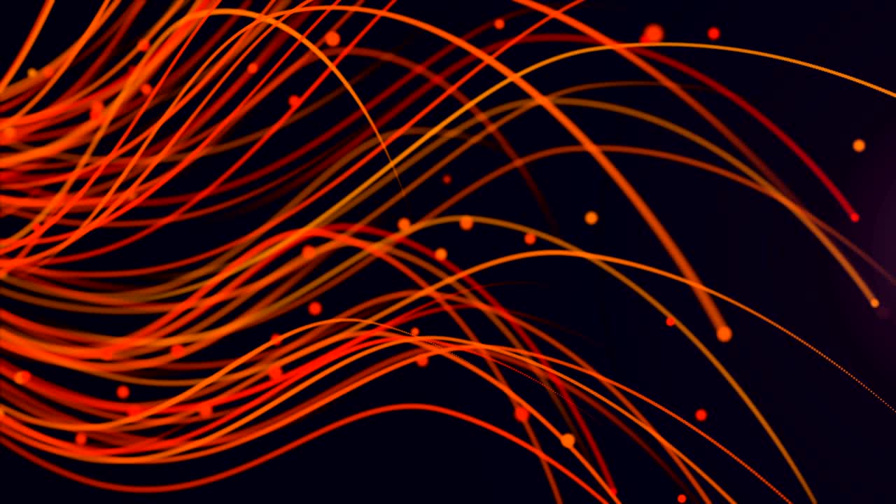 fondo abstracto con animación movimiento de líneas. puntos parpadeantes mágicos o líneas voladoras brillantes. bucle.