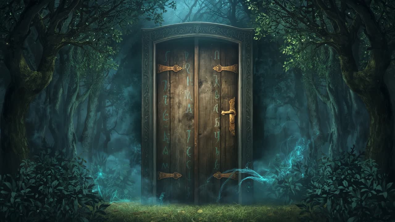 Magical Doorway in Enchanted Forest