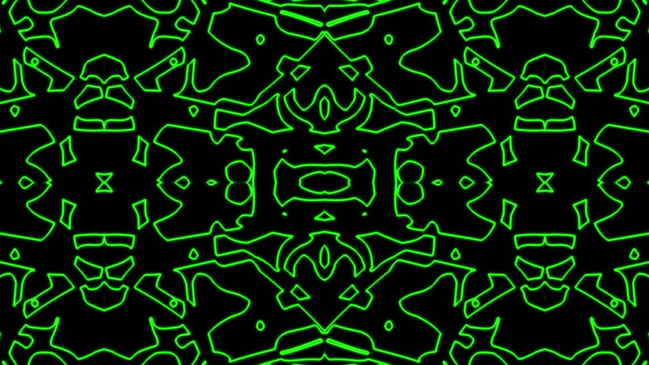 rayas abstractas efecto caleidoscopio. ondas líquidas verdes fondo de movimiento abstracto corporativo. bucle sin costuras. formas de movimiento contorno borde. rayas de onda. animación de video vj, 4k