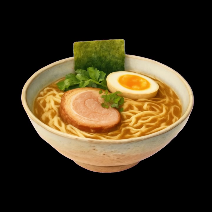 Ciotola di ramen tradizionale giapponese con maiale e uovo