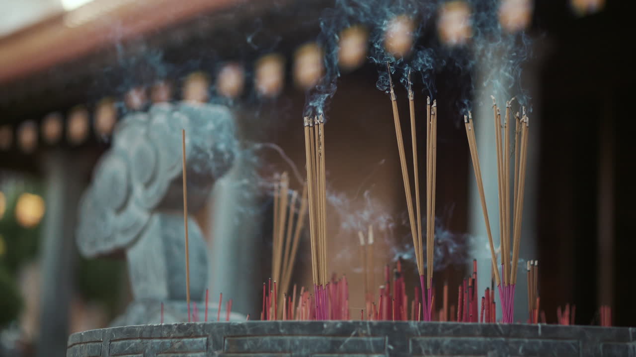 Incense Burning at a Temple