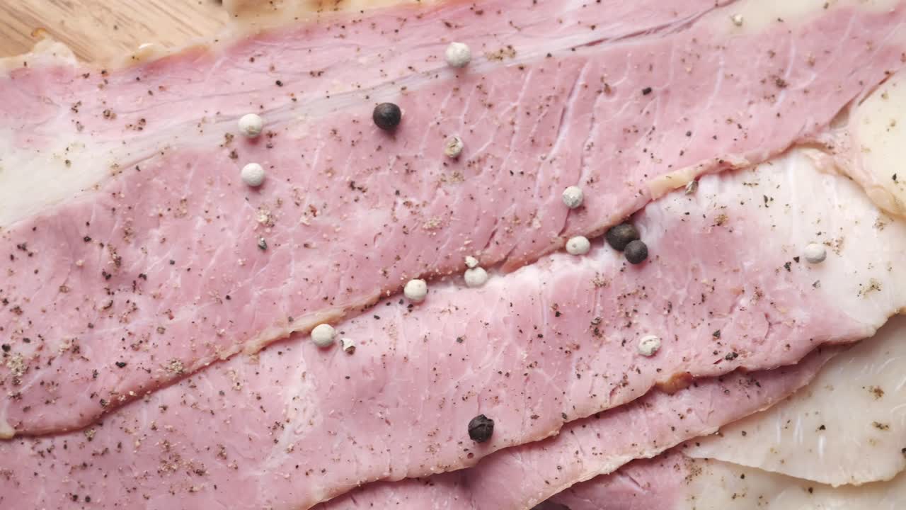 Sliced Bacon with Pepper