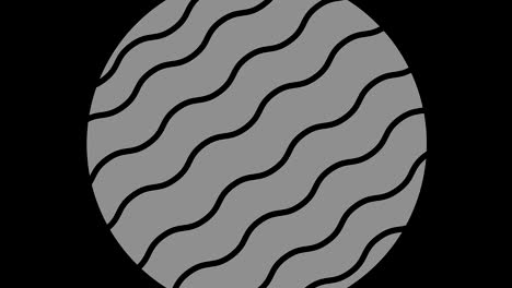 graphic object in black and white with stroboscopic and hypnotic effect, which rotates clockwise decreasing the size from full screen to disappearing in the center, in 16: 9 video format