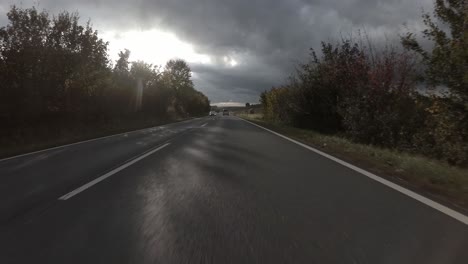 drive on german highway from the car's point of view, 4k