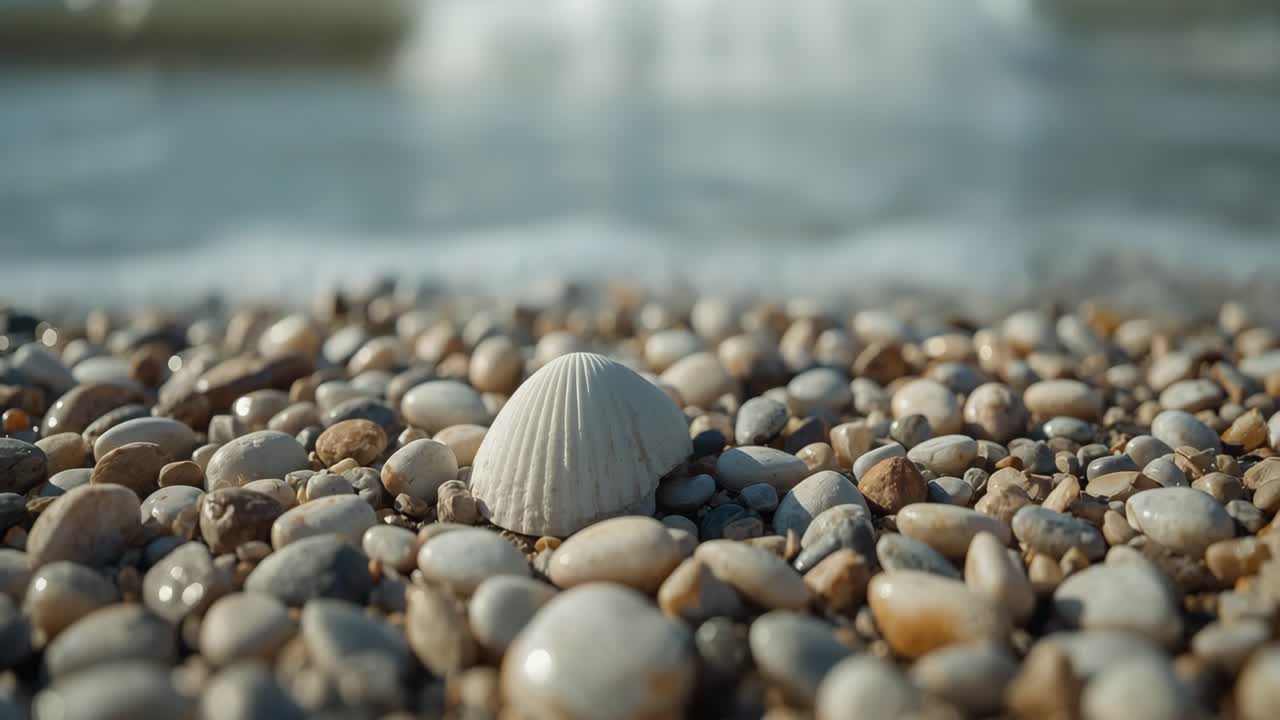 Seashell on a Pebble Beach