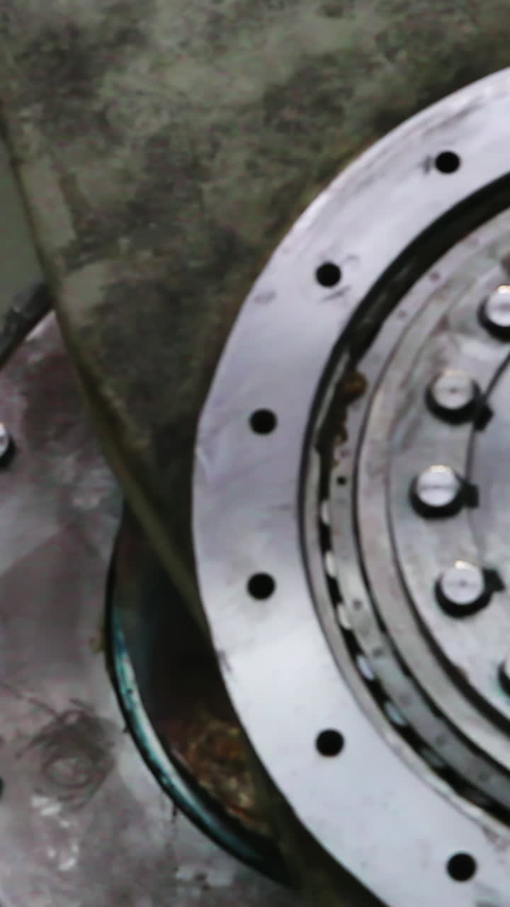 산업 기계 부품의 근접 촬영