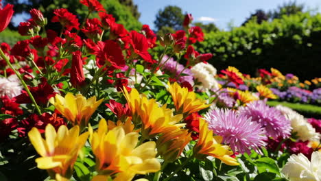 vibrant flower garden in full bloom