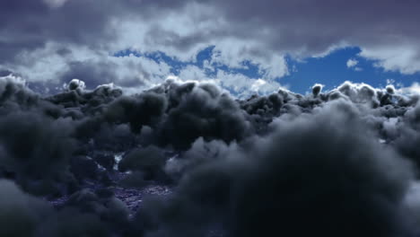 animation of real clouds on top of the city