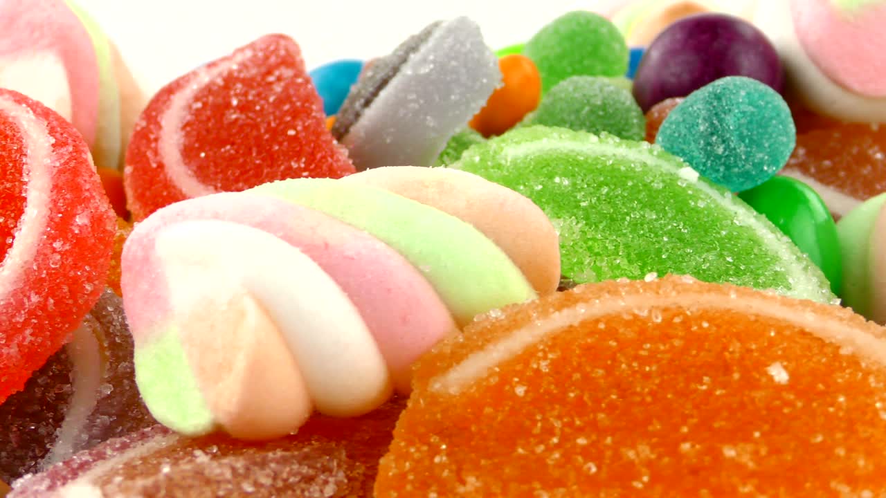 caramelo dulce gelatina y delicioso postre de azúcar