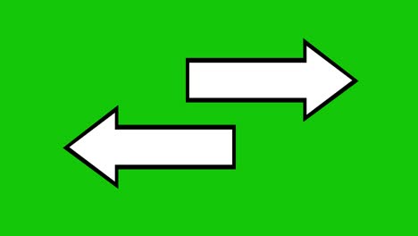 loop animation of arrows drawn in black and white, indicating the left and right directions