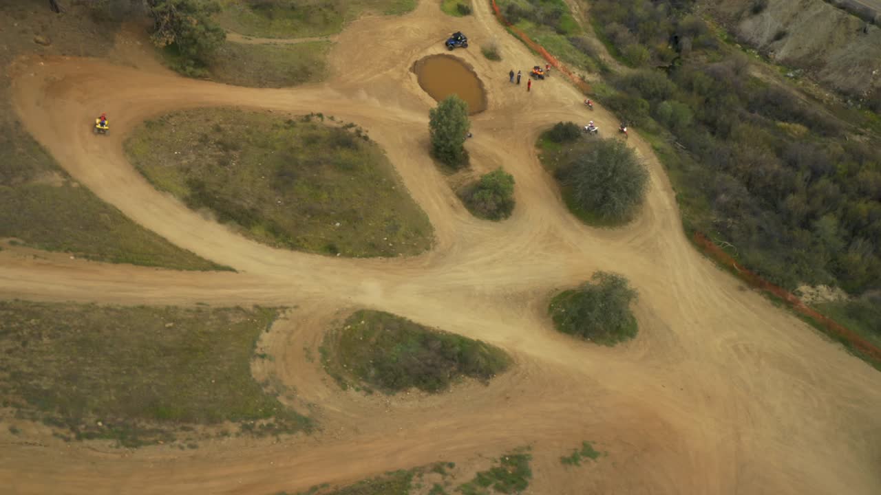 Beautiful 4k aerial footage of dirt bikes, ATVs and Quads in desert mountains of California. ATV trails and gorgeous golden mountains. This is one clip of 11 in the series.