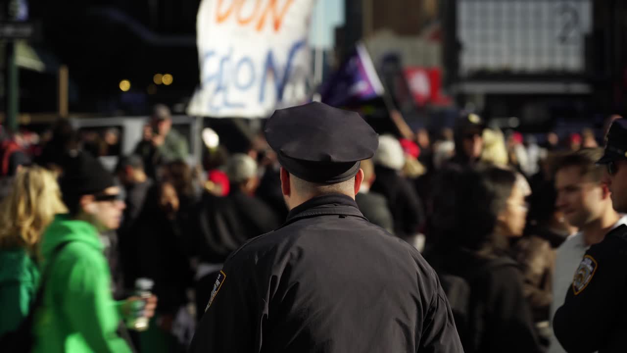 Police Officer at a Protest in New York City