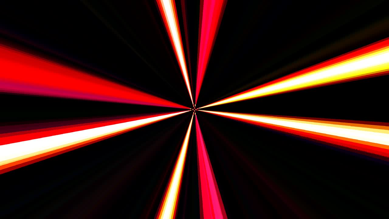 líneas brillantes que establecen el movimiento de la onda, coloridas, sobre un fondo negro