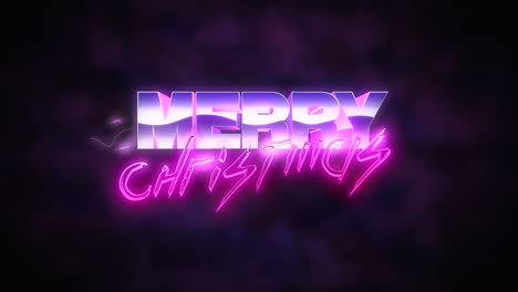 Animation-intro-text-Merry-Christmas-and-thunderbolt-retro-holiday-background-1