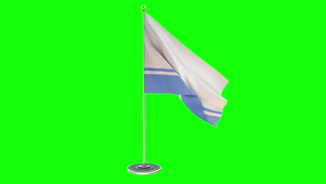 república de altai ilustración en bucle 3d de un pequeño poste de bandera en una tecla cromática