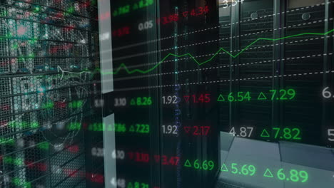 animation of digital interface and data processing over dark background