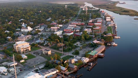 Aerial footage taken in the Apalachicola Bay area in Florida