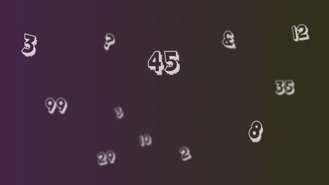 Animated geometry tools and letters on purple for education.