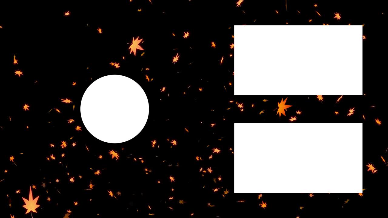 Autumn leaves particles YouTube end card ending screen motion graphics