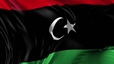 beautiful 3d animation of the libya flag in loop mode