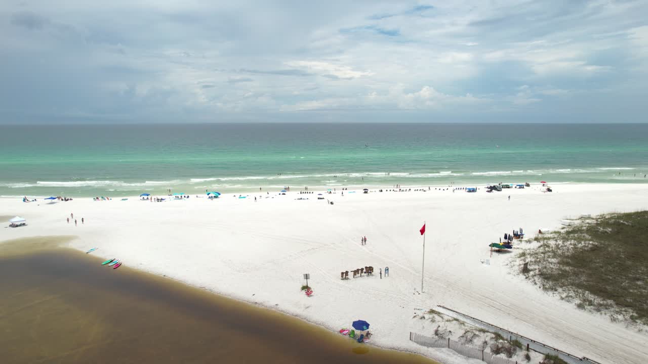Desembocadura del Lago Western en Grayton Beach, Florida, Lagos de Dunas Costeras en Santa Rosa Beach, Florida, EE. UU.